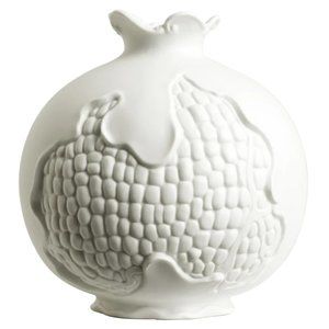 Jean Boggio Pomegranate Small White Vase